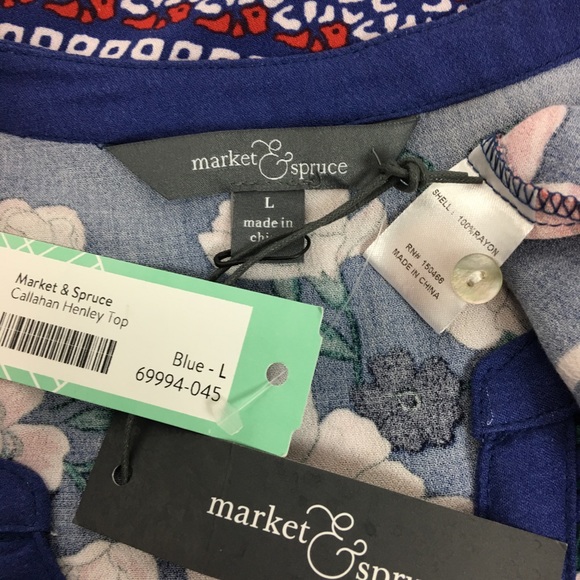 NWT Market and Spruce Stitch Fix Floral Tank Large - Picture 8 of 8